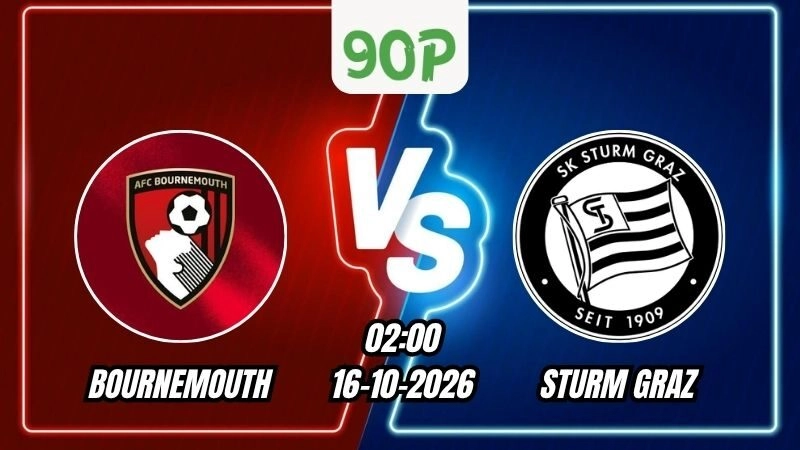 Nhận định Bournemouth vs Sturm Graz 02h00 ngày 16/10/2026